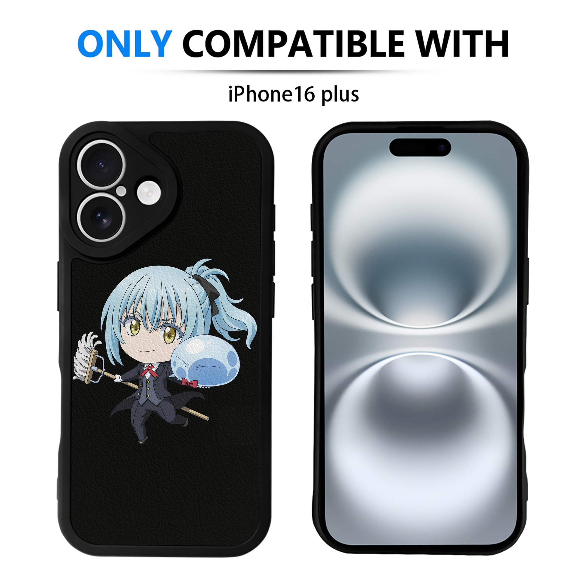 （画像用） 転スラ Regarding Reincarnated to Slime 【iPhone 16シリーズ対応】シリコンスマホケース（レザー調） 材質：シリコン